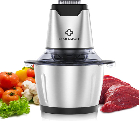 LINKChef 5-Cup Mini Food Chopper - Powerful Stainless Steel Blades for Effortless Meal Prep