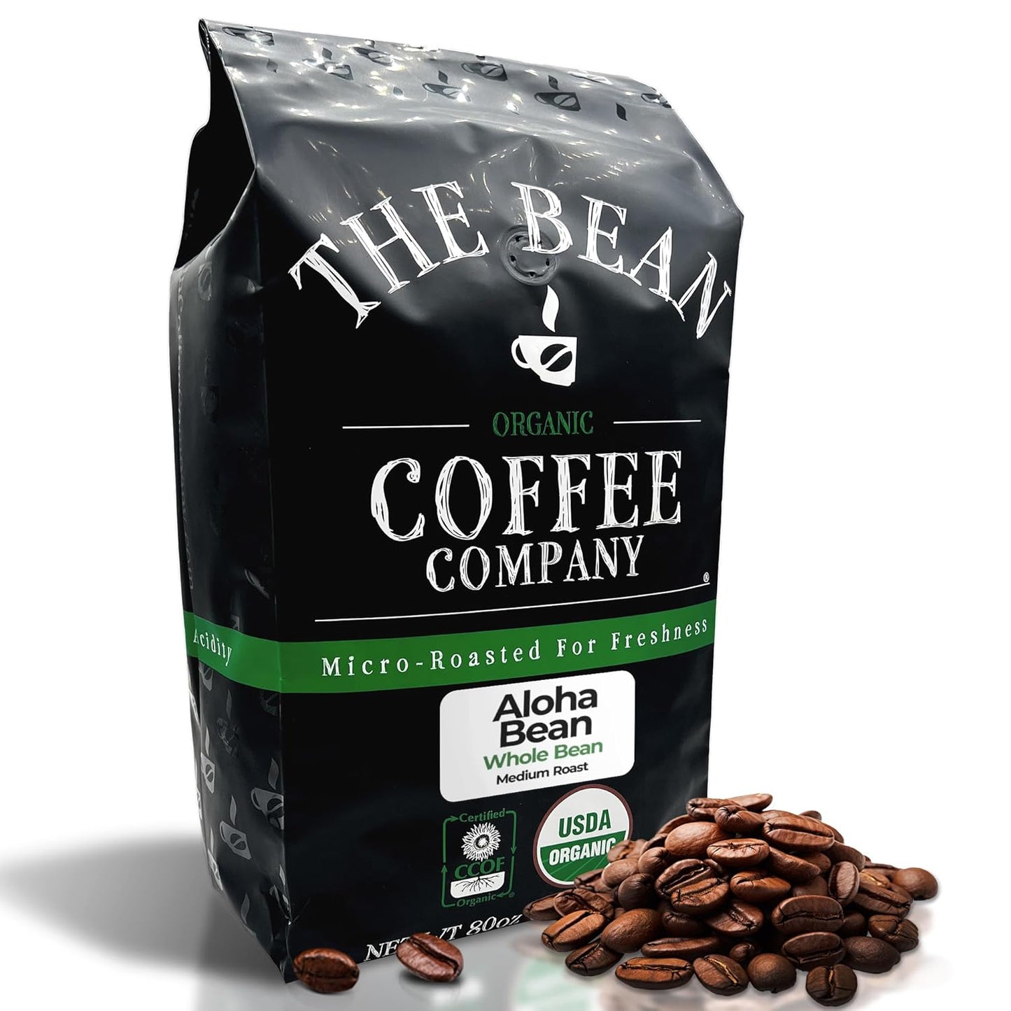 Aloha Bean Hawaiian Hazelnut Coffee - Organic Medium Roast 5-Pound