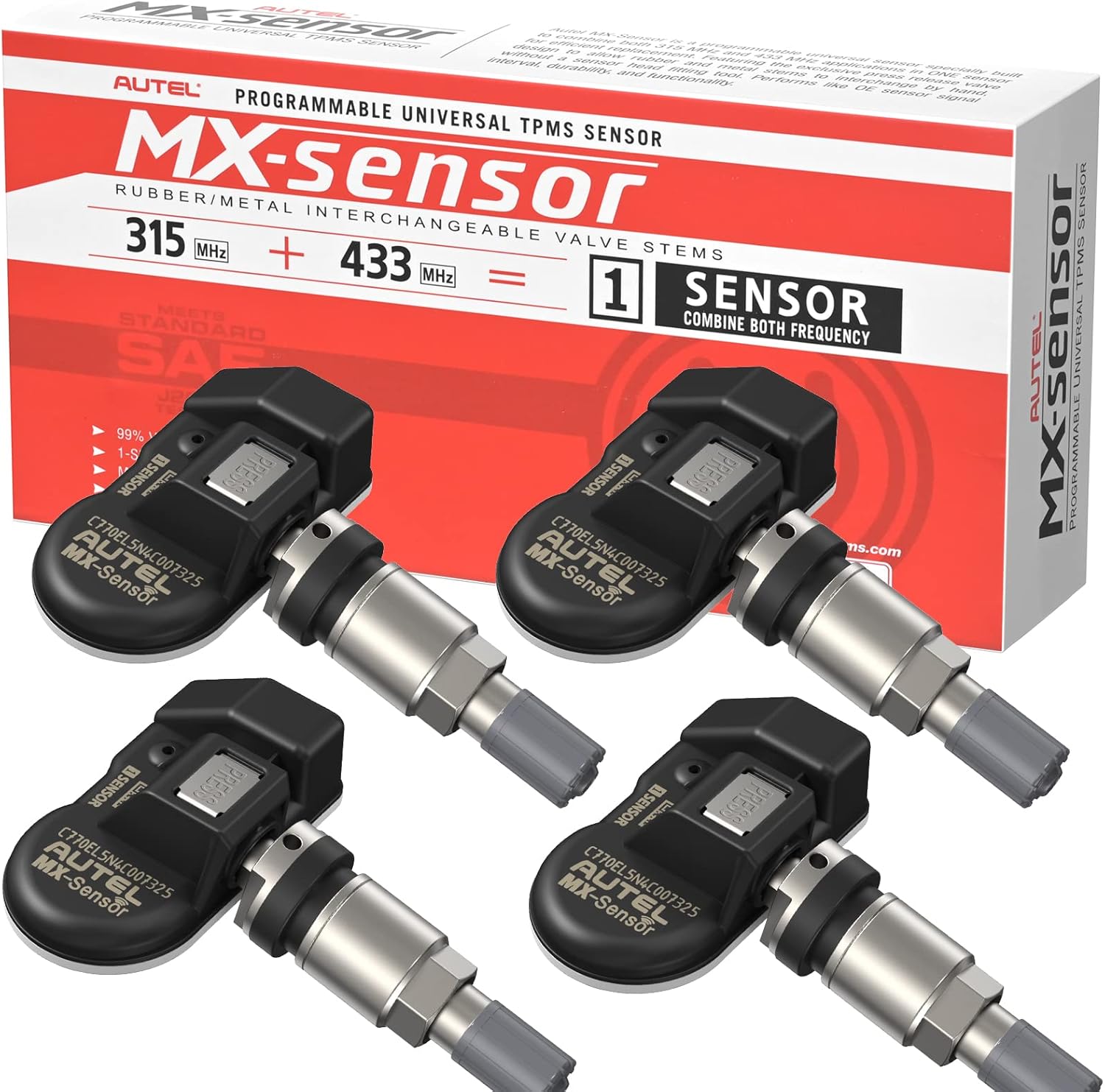 Autel TPMS Sensors Set of 4 for Efficient Tire Pressure Monitoring
