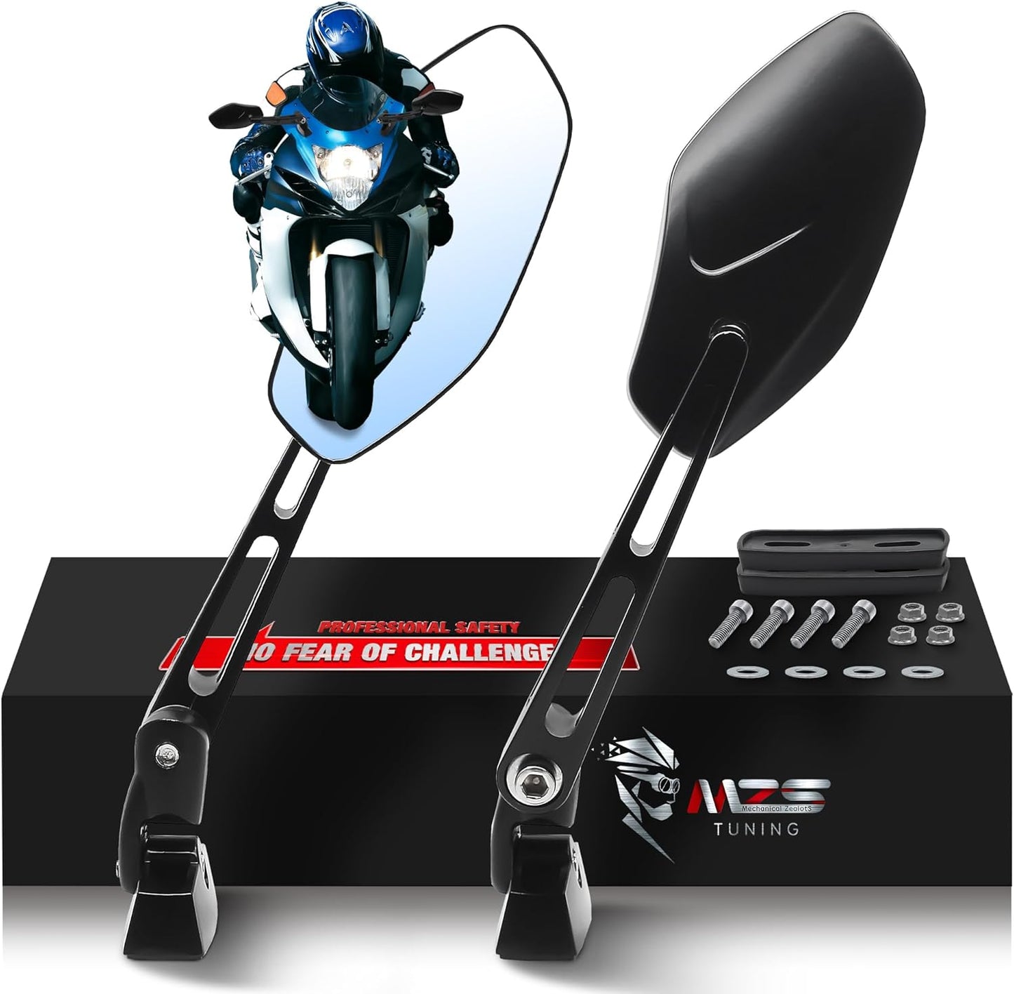 MZS Racing Motorcycle Mirrors for GSXR YZF CBR ZX Series