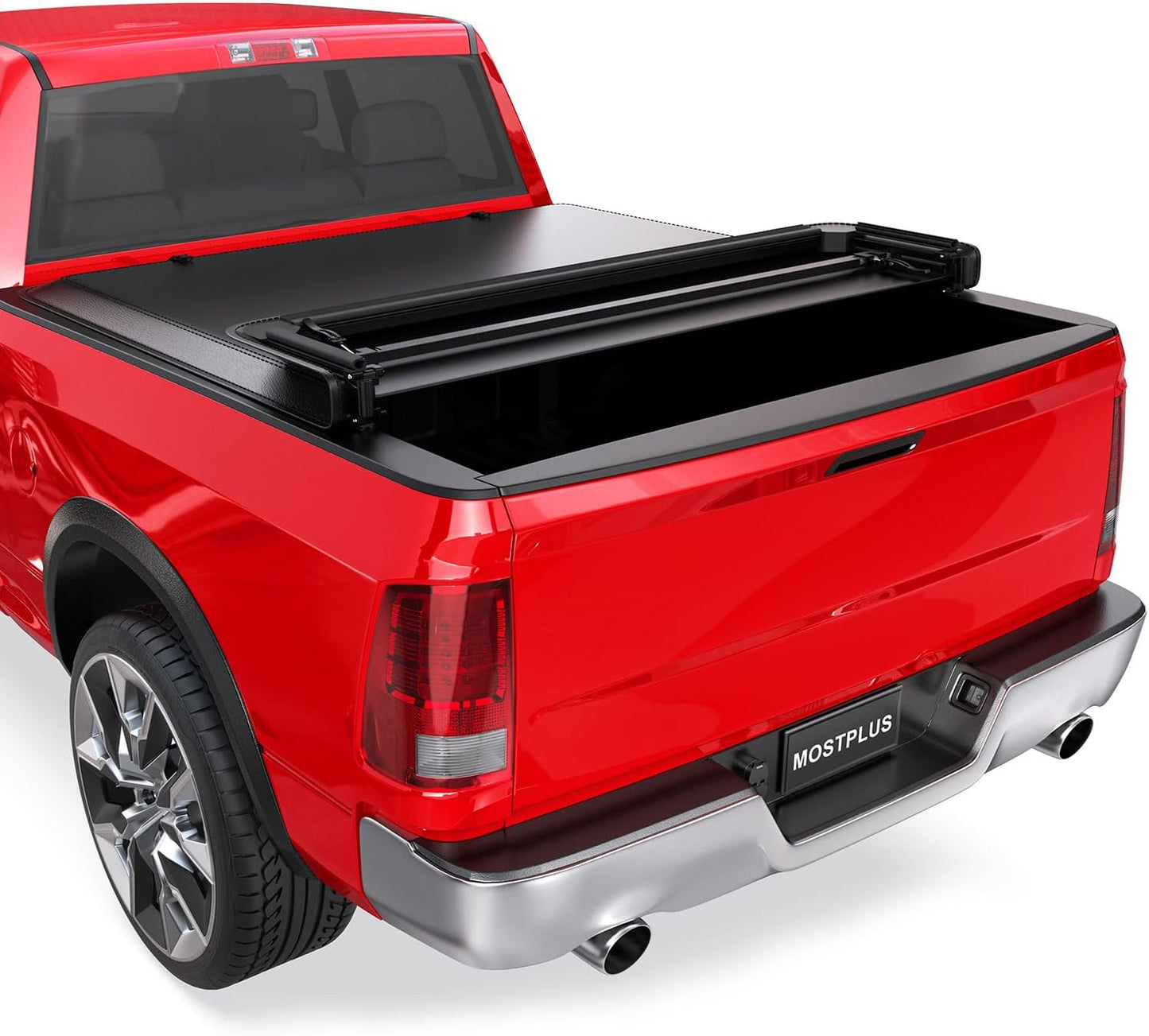 MOSTPLUS Soft Quad FOLD Truck Bed Tonneau Cover for Dodge Ram