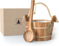 Sauna Bucket and Ladle Set - Handmade Canadian Red Cedar - 1 Gallon