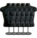 Male Mannequin Torso with Metal Stand - Stackable Display Set
