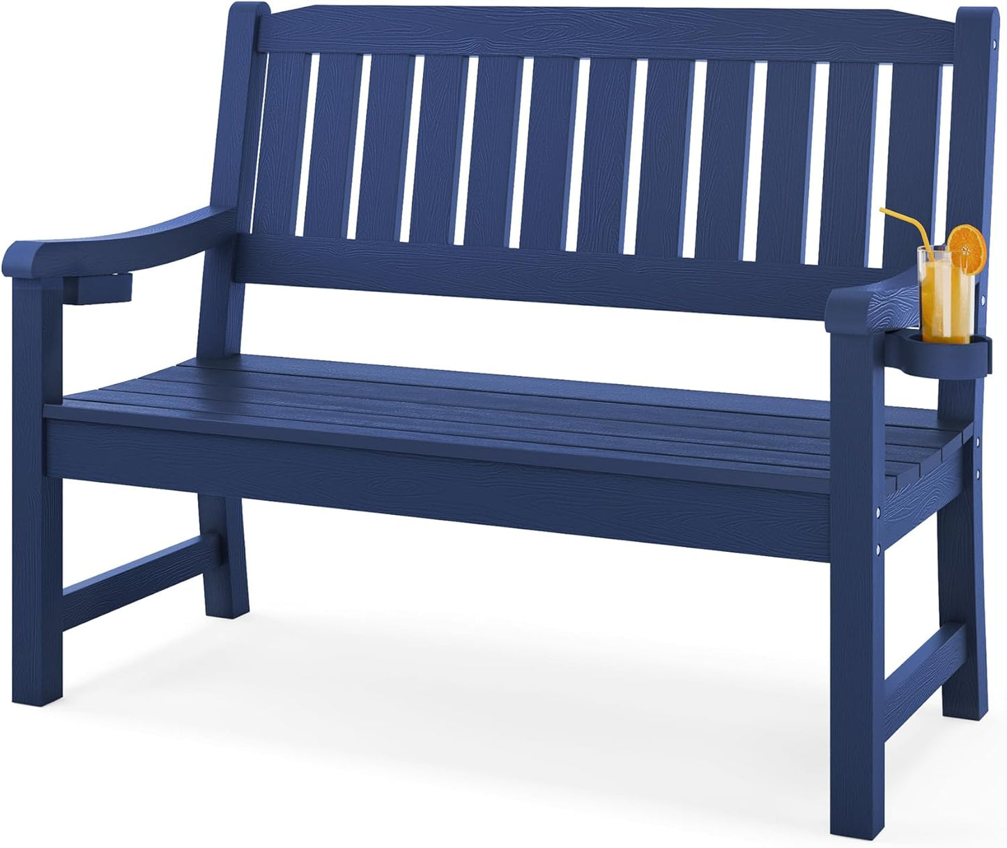 LUE BONA Outdoor Bench for 2, Weatherproof Garden Seating