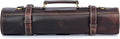 Leather Knife Roll Storage Bag (10 Pockets) - Travel-Friendly Chef