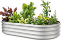 5x3x1ft Oval Galvanized Raised Garden Bed - Large Metal Modular
