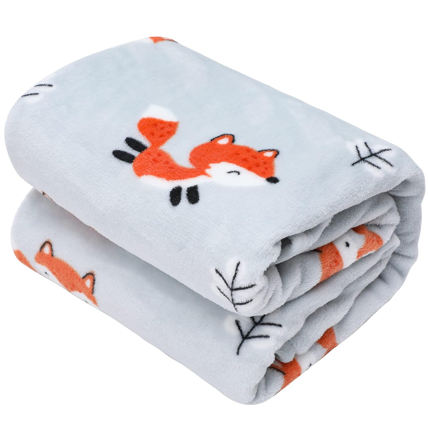 TILLYOU Toddler Flannel Blanket - Warm & Cozy Fox Forest! 