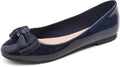 Feversole Women's Round Toe Cute Bow Trim Ballet Flats - Classic