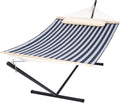 Blue Double Hammock with Stand Included - Quick Dry Comfort