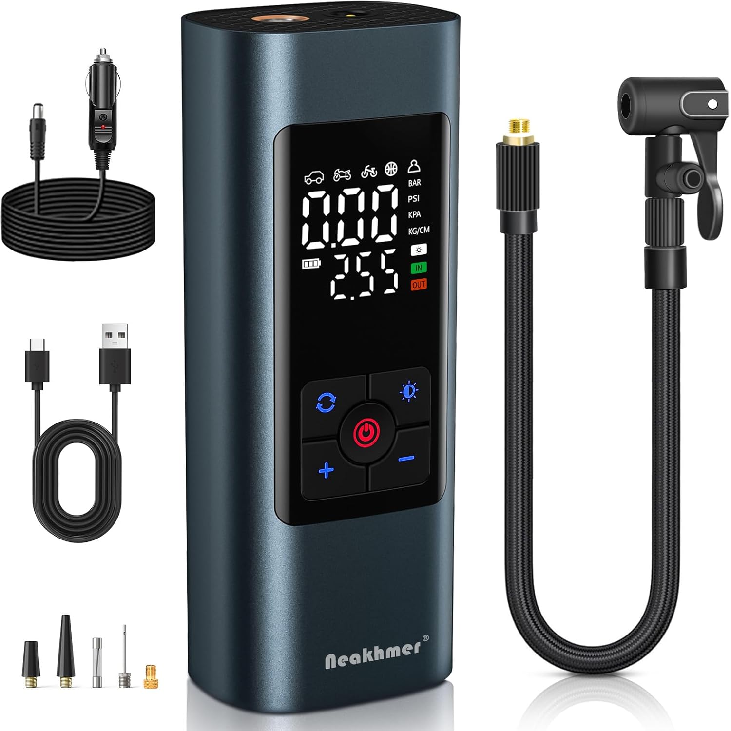 Neakhmer Cordless Tire Inflator 150PSI - Pump Anywhere