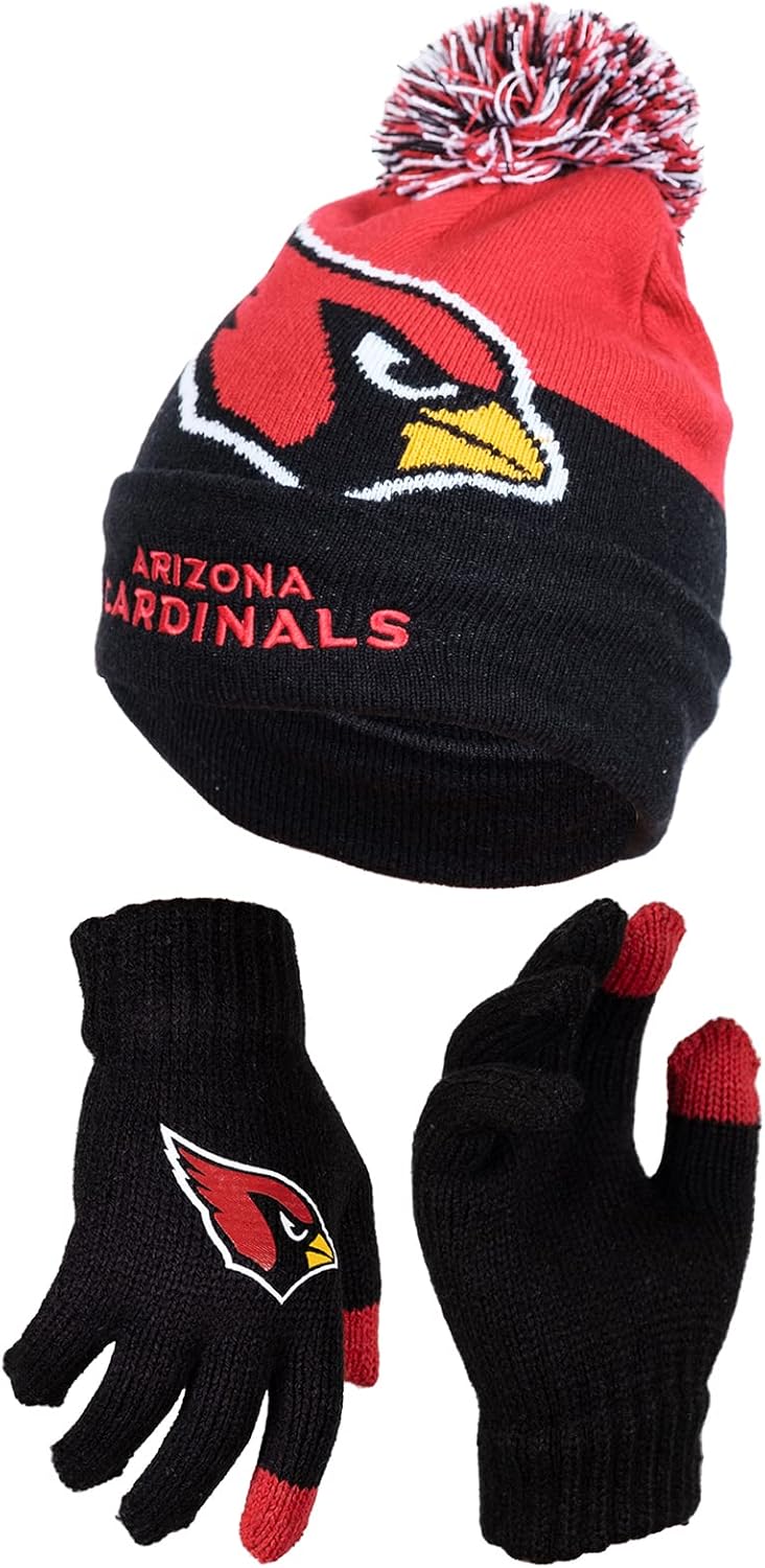 Ultra Game Youth NFL Beanie and Touch Screen Gloves Set