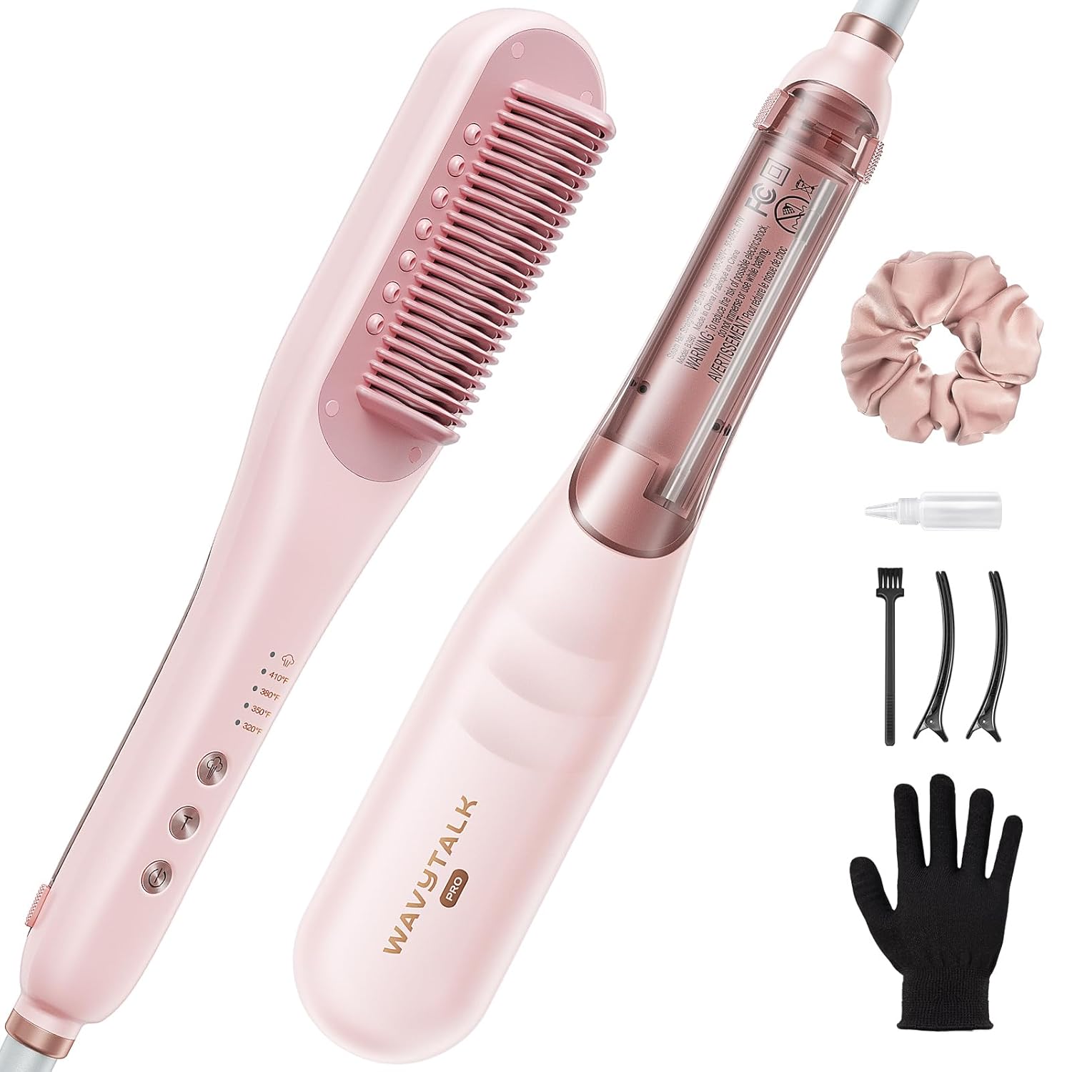 Wavytalk Pro Steam Hair Straightener Brush for Effortless Styling