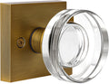 Coolnews Antique Brass Crystal Door Knob Passage - Classic Interior