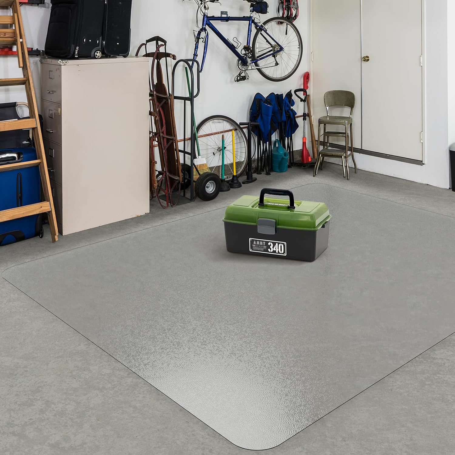 Clear Plastic Area Mat for Under Dining Table, 6ft 9in Large