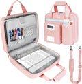 Zipper Binder 3 Ring with Shoulder Strap - Large Capacity Organizer