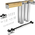 JUBEST 30in x 80in Pocket Door Frame Kit with Two-Way Soft-Close