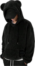 Men's Bear Ear Hoodies Drawstring Fleece Pullover - Cozy Casual Wear