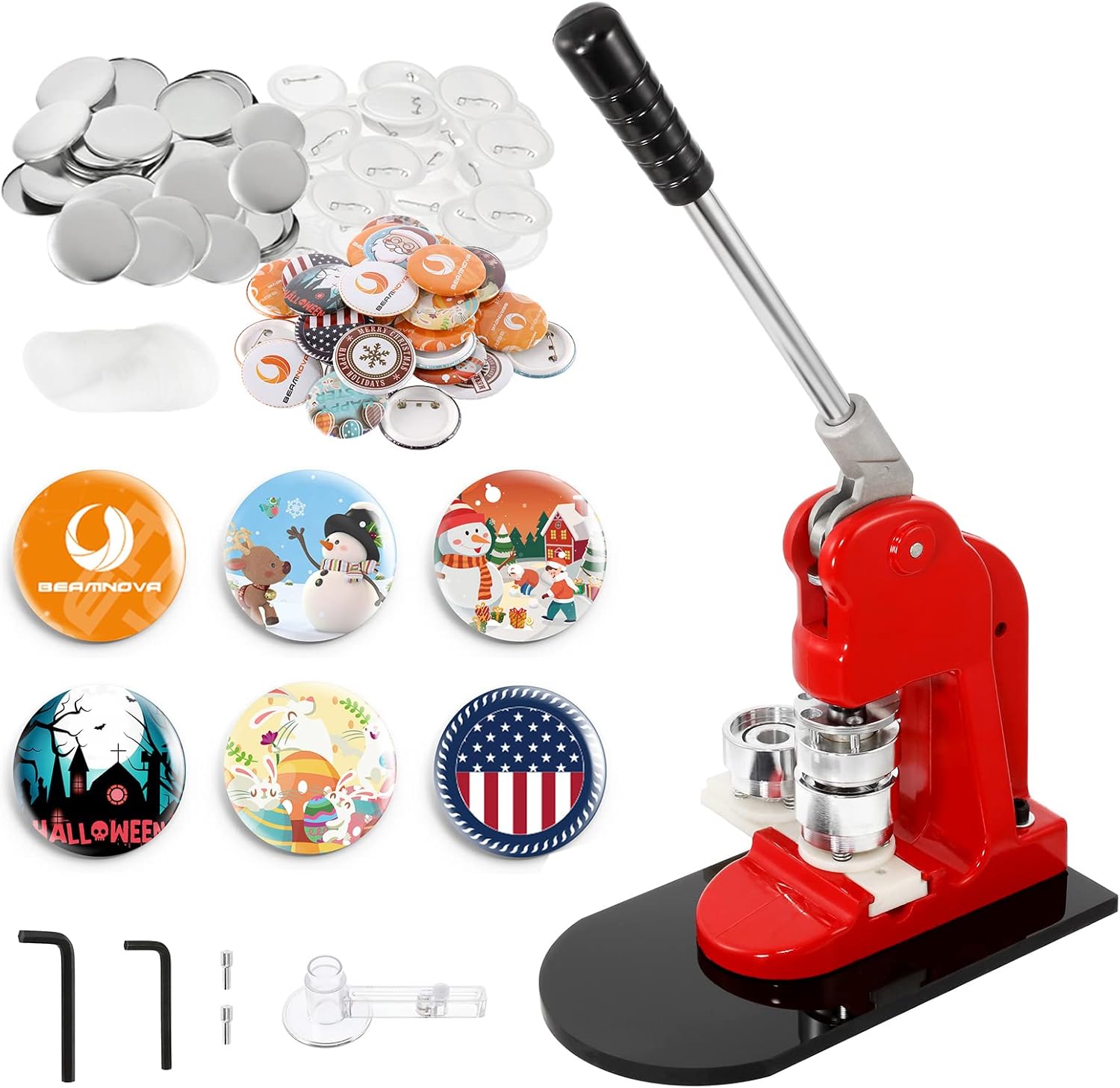 DIY Round Pin Maker Kit for Custom Badges - 32mm Button Press