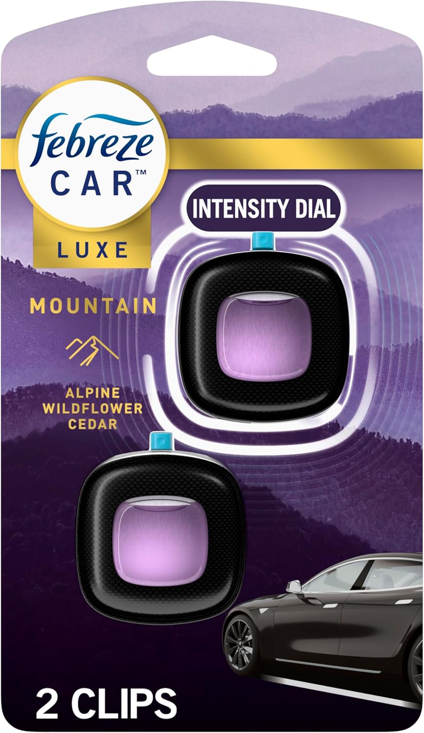 Febreze Car Vent Clip, Mountain Scent, 2-Pack