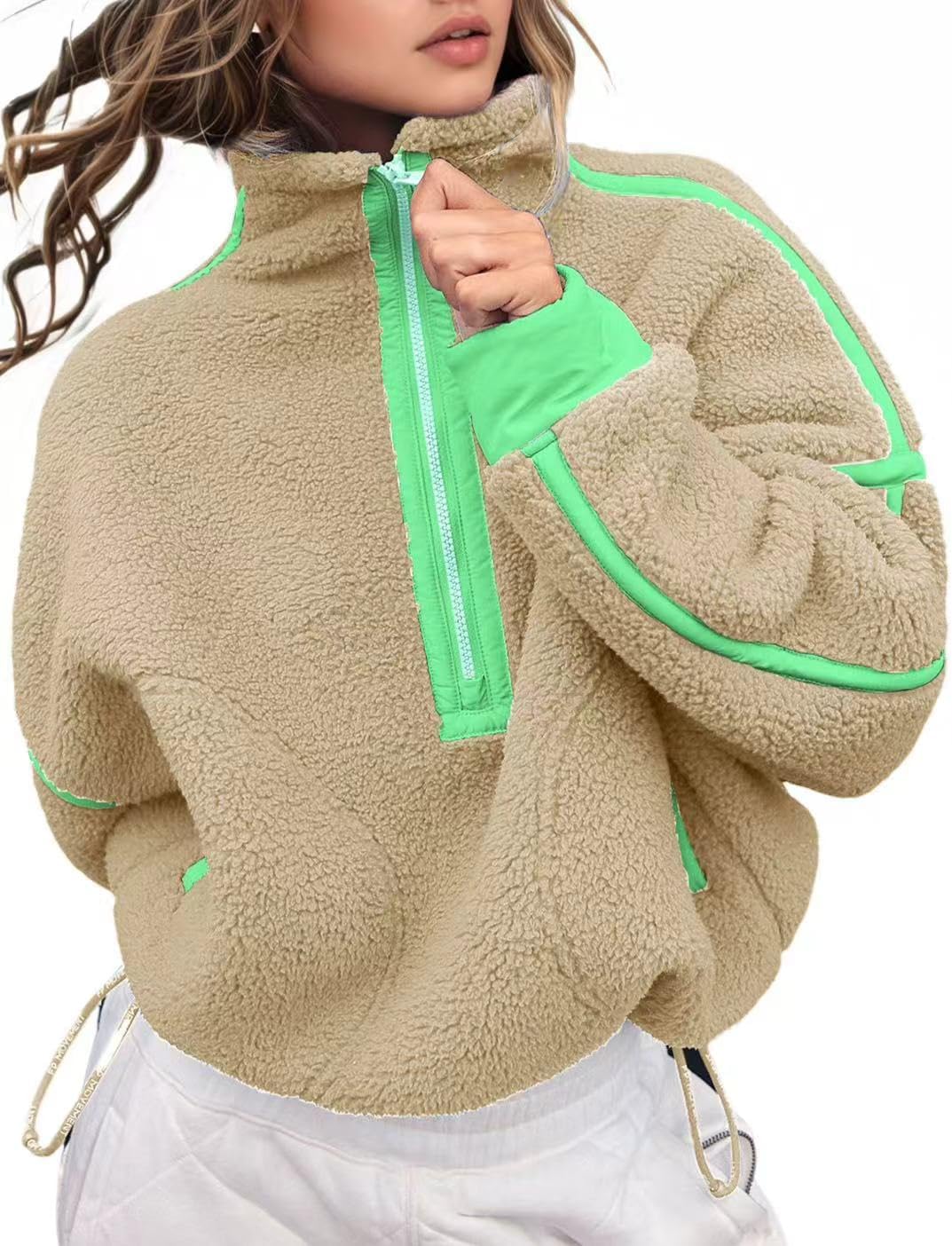 Women's Fleece Sweatshirts Half Zip Pullover for Cozy Comfort