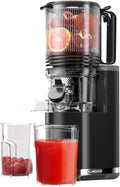 Cold Press Juicer with 6.5 in Wide Chute - Black Slow Masticating