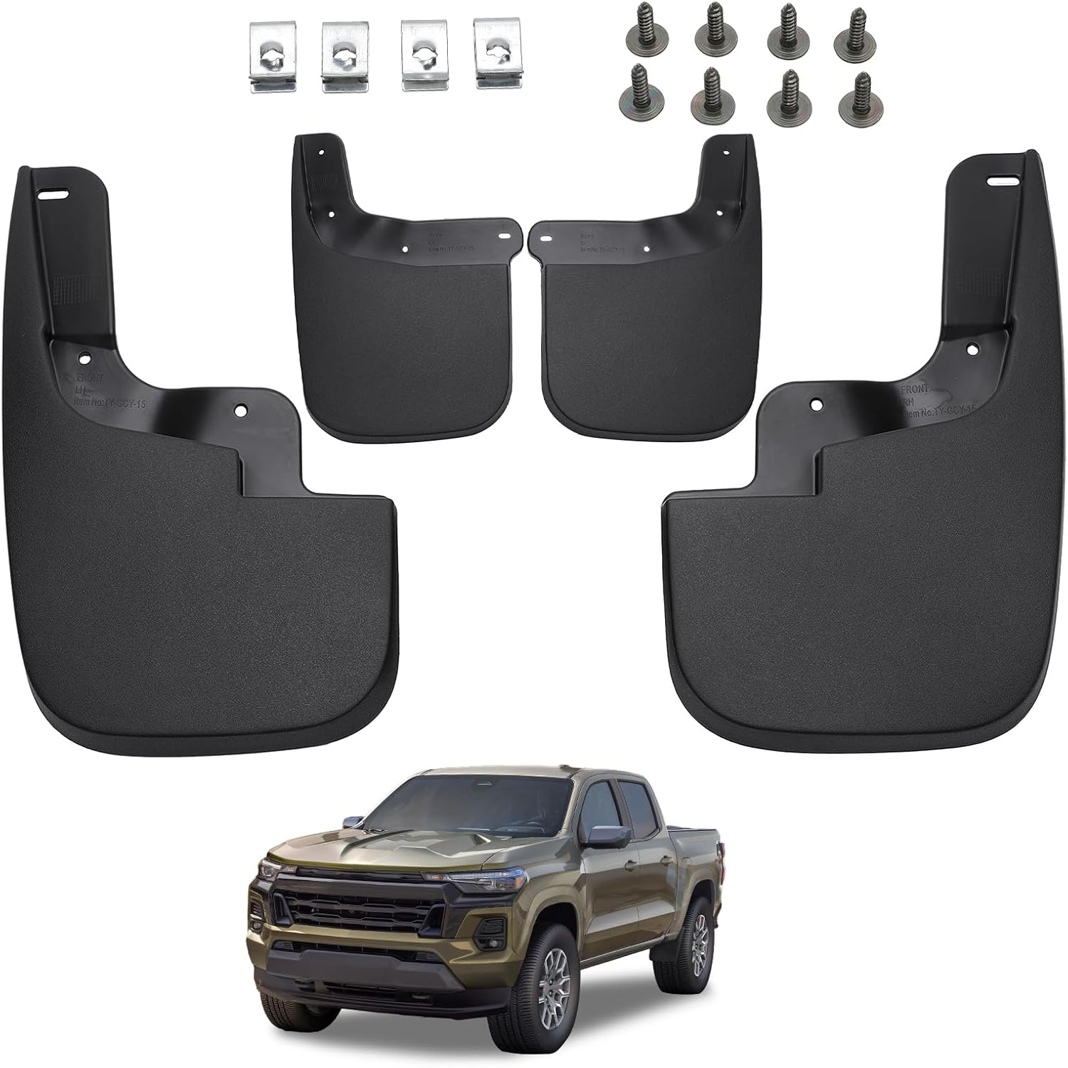 Mud Guard Mud Flaps for 2015-2023 Chevy Colorado - Set of 4