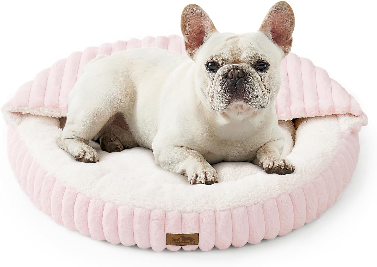 Small Dog Bed with Hooded Blanket for Cozy Cuddling Comfort