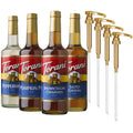 Torani Coffee Syrup 4-Pack - Pumpkin Pie, Brown Sugar Cinnamon, Salted