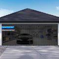 Sliding Garage Door Screen 16x7 ft - Retractable Magnetic Track