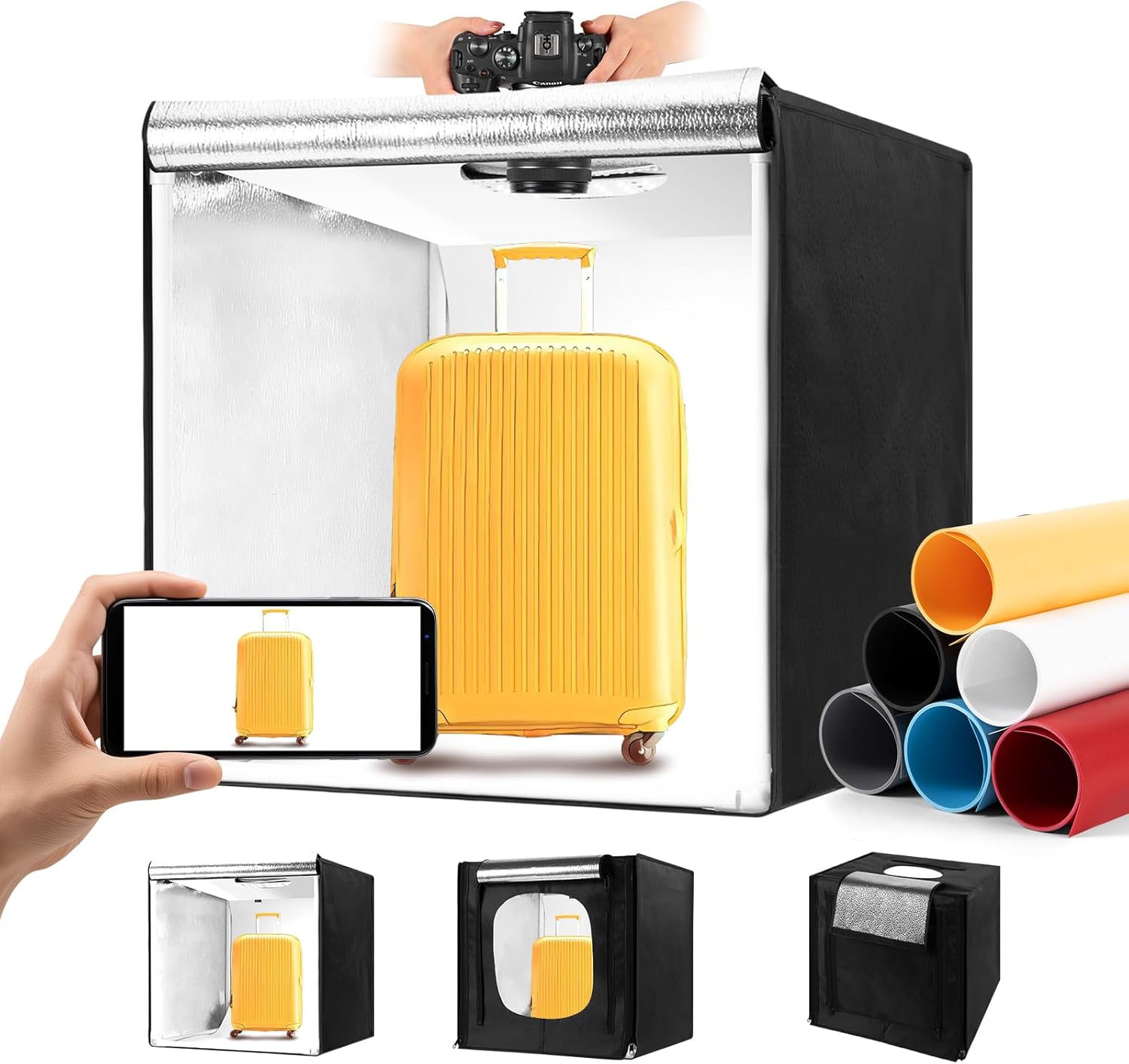 Portable Photo Light Box for Studio Photography with Dimming