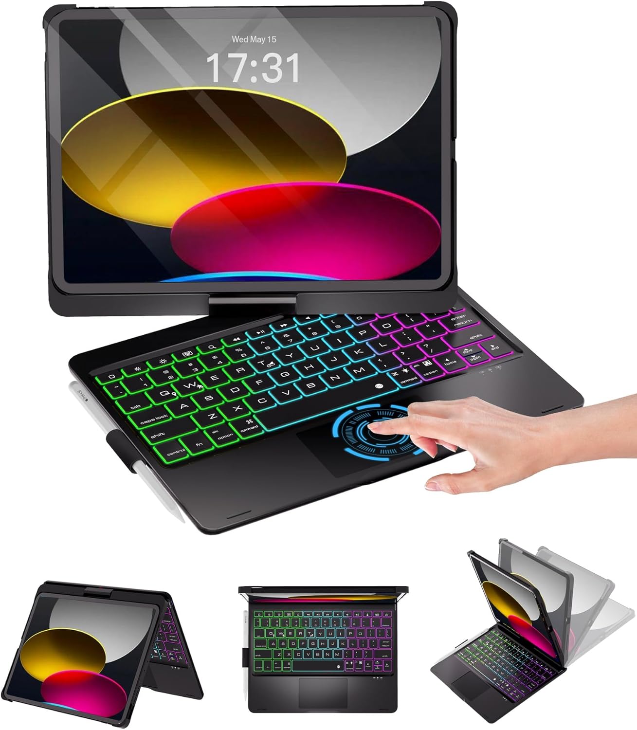 Baisla iPad 10th Generation Case with Keyboard & Trackpad
