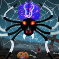 12 FT Halloween Inflatables Spider Outdoor Decorations - Giant Lighted