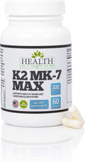 Vitamin K2 MK7 MAX Extra Strength 300mcg - Bone & Heart Support