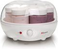 Automatic Yogurt Maker with 7 Glass Jars - 15 Hour Timer