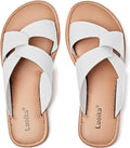 Summer-Ready Women's Flat Slides Sandals with Wide Fit by Luoika