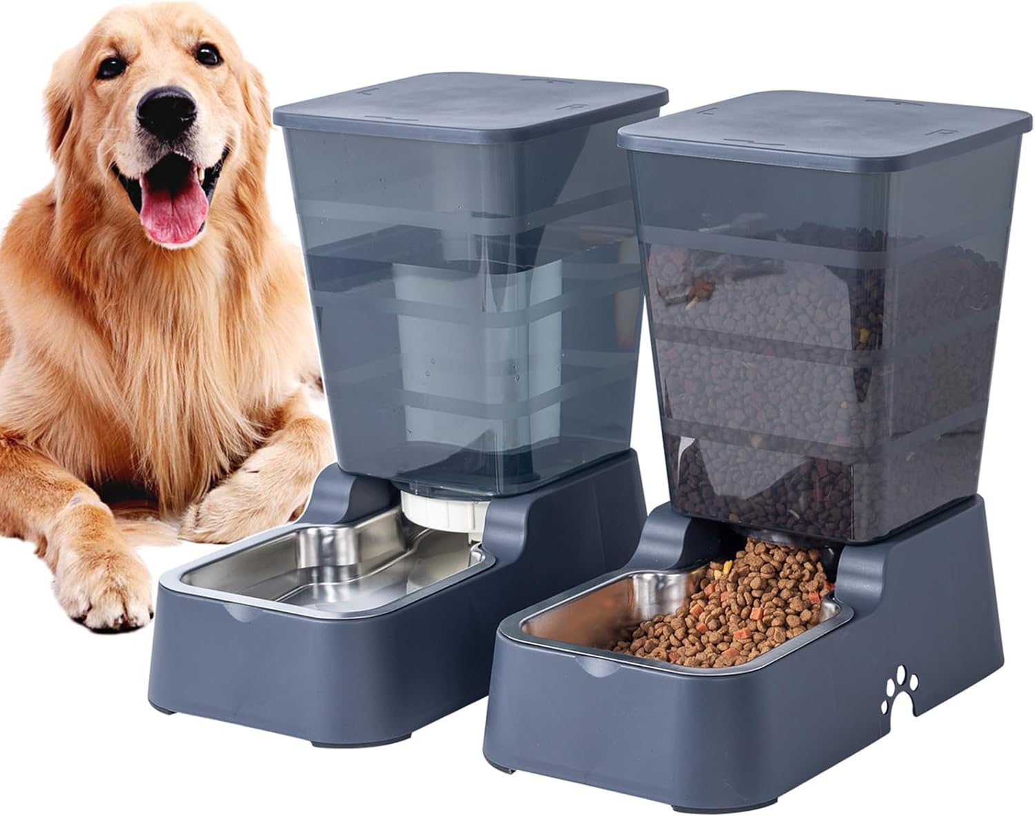 Meikuler Pets Auto Feeder 5.2L Set for Dogs and Cats