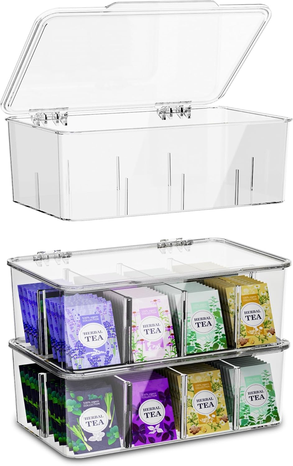 Utopia Home Tea Bag Organizer - Stackable Storage Solution