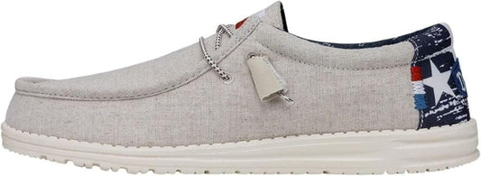 HEYDUDE Mens Wally Stretch Canvas Loafers for Everyday Comfort