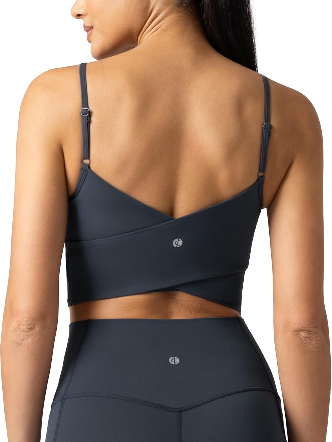 Colorfulkoala Women's Dreamlux Crop Tank Top with Built-in Bra