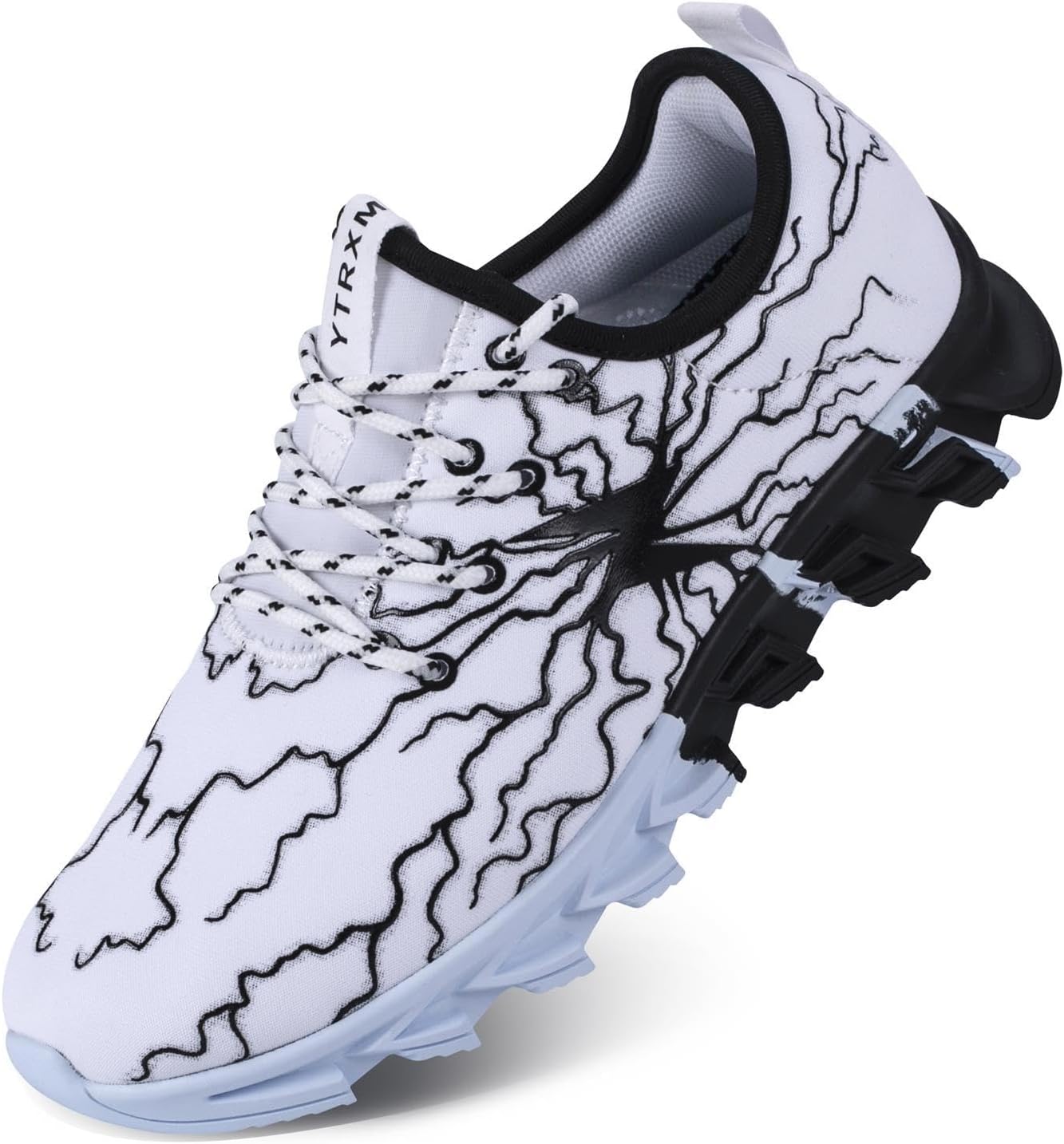 YTRXM Boys Running Sneakers Lightweight Slip on Tennis Shoes