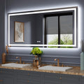 Amorho LED Bathroom Mirror 68in x 38in - Bright Double LED Vanity