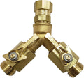 Dramm Heavy Duty Brass Twin Shut Off Valve - Full Flow Two-Way