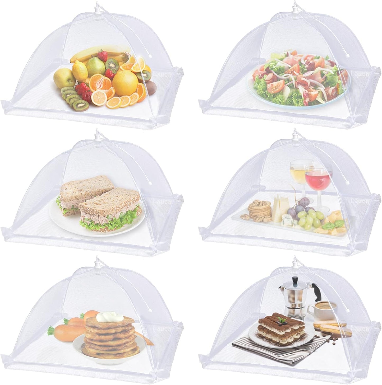 Lauon Collapsible Mesh Food Tents - 6 Pack for Outdoor Dining