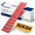 Thread Checker Rustproof Nut and Bolt Identifier Gauge - Durable Go/No