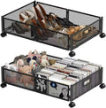 Under Bed Storage Containers 2 Pack - Foldable Rolling Organizers
