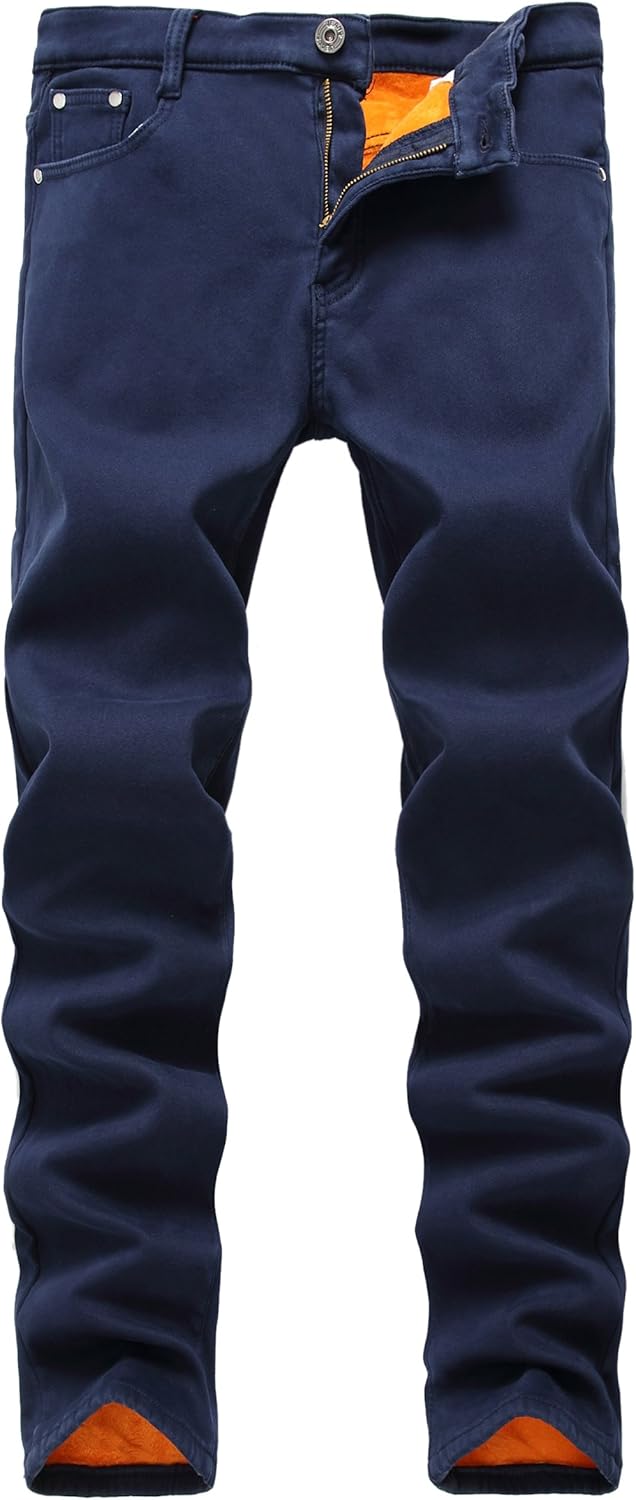 Fleece Lined Skinny Winter Slim Fit Thicken Warm Stretch Jeans