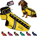 SpikeVest Dog Harness Vest XS Yellow - Reflective Coyote Protection
