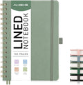 AHGXG Lined Spiral Journaling Notebook A5 - Numbered Pages & Hardcover