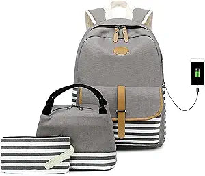 Stylish Lightweight High-Capacity Backpack Set for Teens