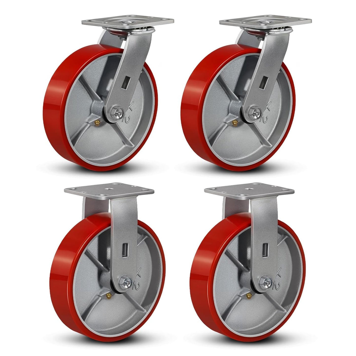 8 in Heavy Duty Casters for Platform Trucks and Workbenches